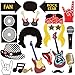 Rock Star Party Photo Booth Props Western Society Culture Jazz Music Rock and Roll Party Decorations Accessories 18 Pieces SUNBEAUTY