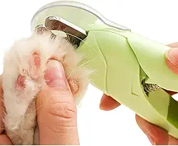 Cortador de Unhas para Pet com LED, 14,5 cm, Verde, Alicate Profissional para Cães e Gatos