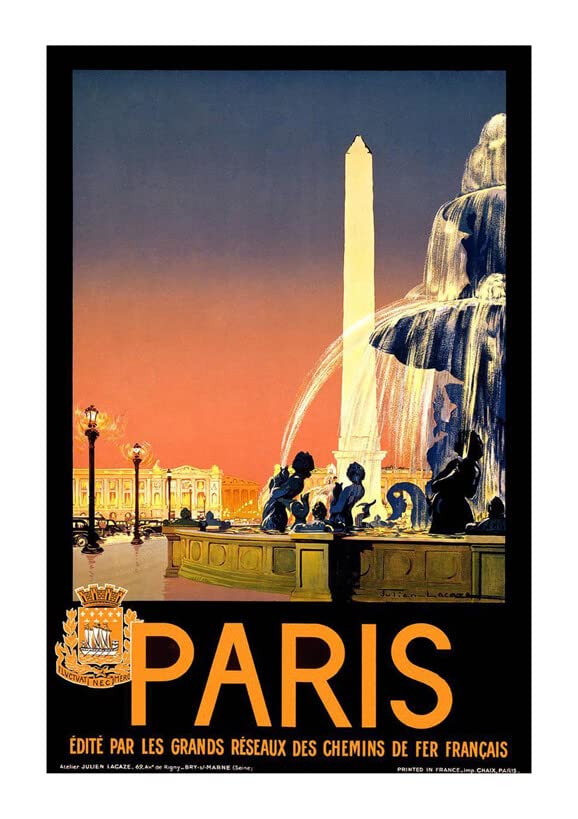 Affiche de voyage Paris géante mate anti reflet sans cadre