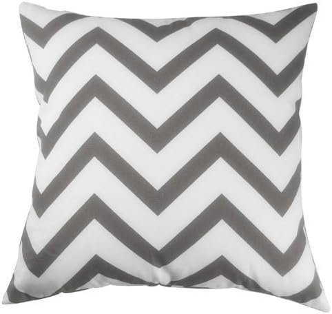 UOOPOO Canvas Cotton Chevron Design Decorative Pillow Cover 18 x 18 Inches Square Cushion Cover for Sofa One Side