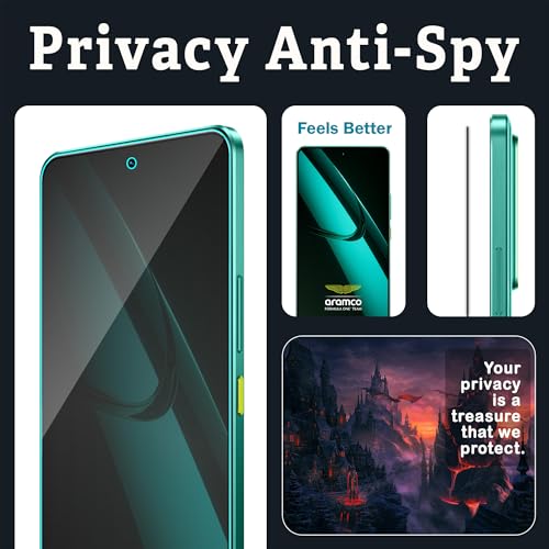 Image of ArmourPro Privacy Tempered Glass Screen Protector Compatible for Realme GT 7 (6.78 Inch) with Edge-To-Edge Protector Coverage and Easy Installation kit (Pack of 2)
