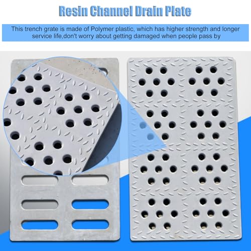 Grille de caniveau robuste perforée pour allée de garage et parking