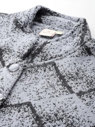 Image of Aarika Womens Winter Wear Lemon Colour Abstract Woolen Cardigan