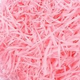 YAZWUR 200 g Raffia Tagliuzzata, Paglia Decorativa Per Bomboniere, Riempimento Per Cestini e Scatole Regalo, Forniture Per Feste e Imballaggio (rosa)