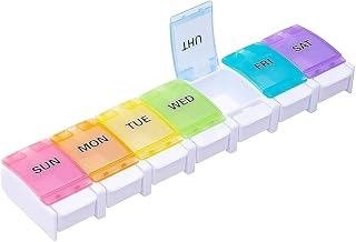 COOLBABY Pill Boxes 7 Day Portable Storage Box Weekly Organizer to Hold Vitamins, Pills,Vitamin,Fish Oil,Supplements