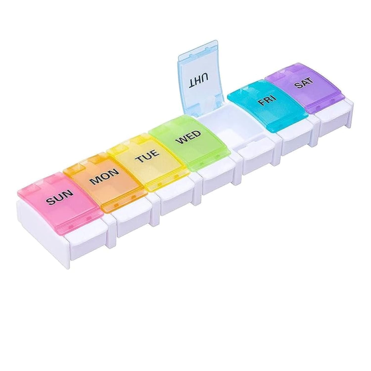 COOLBABY Pill Boxes 7 Day Portable Storage Box Weekly Organizer to Hold Vitamins, Pills,Vitamin,Fish Oil,Supplements