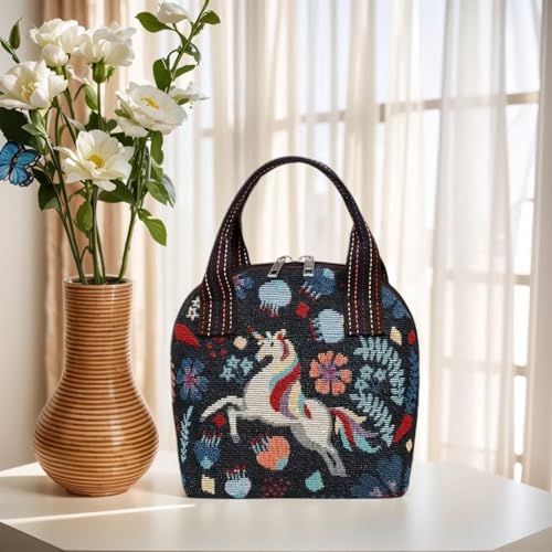 Butterfly Pattern Woven Handbag Fashionable Ethnic Style - Suitable Casual Carry Bag for All Your Daily Activities