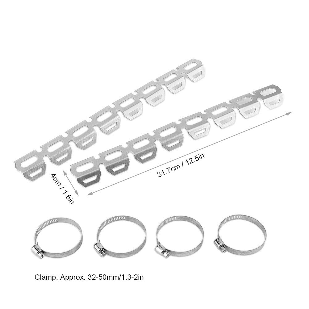 Bouclier Thermique D'échappement Moto, D'Isolation Couvercle Cache Silencieux Universel Tuyau Protection Flamme R1200Gs Droit Courbe Trou Acier échappement Pare Chaleur Echappement Couverture