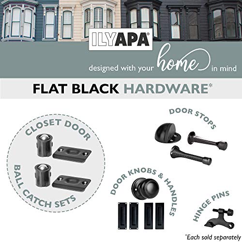 Ilyapa Ball Catch Door Hardware For Closet, Black 2 Pack #TOP4
