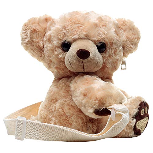 3D Cute Plush Animal Shoulder Bag Women Ladies Teddy Bear Cross Body Bag