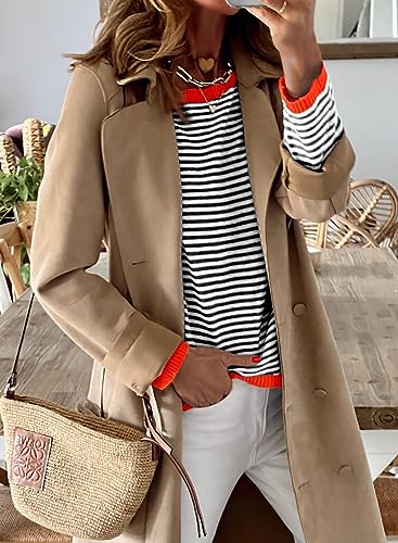 PRETTYGARDEN Womens Fall Striped Sweaters Long Sleeve Crewneck Color Block Lightweight Knit Pullover Tops 2025 Trendy Outfits4