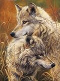 5D bricolage loup diamant mosaïque image animale strass broderie point de croix décoration de la maison cadeau diamant peinture A8 30x40 cm