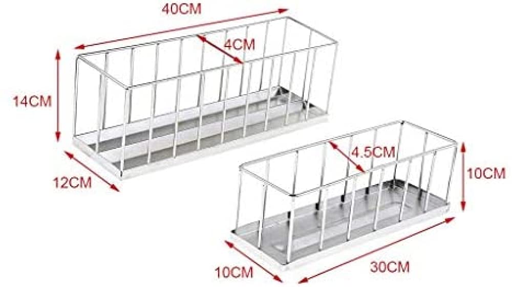 Cuenco Rectangular de Acero Inoxidable para Alimentos, Cuenco para Agua, Cuenco para Beber para Tortuga mascota-40CM