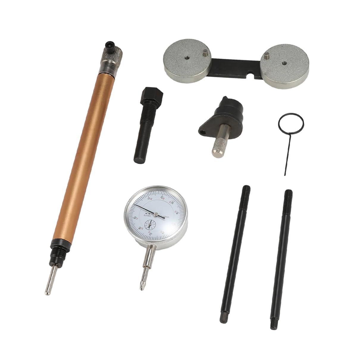 Set di Strumenti per La Messa in Fase della Catena del Motore, Supporto per Indicatore a Quadrante E Comparatore per VAG Audi VW Skoda Seat 1.2 1.4 1.6 TSI FSI