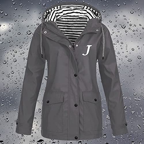 Abrigo de lluvia mujer talla grande impermeable con capucha y corte holgado 3