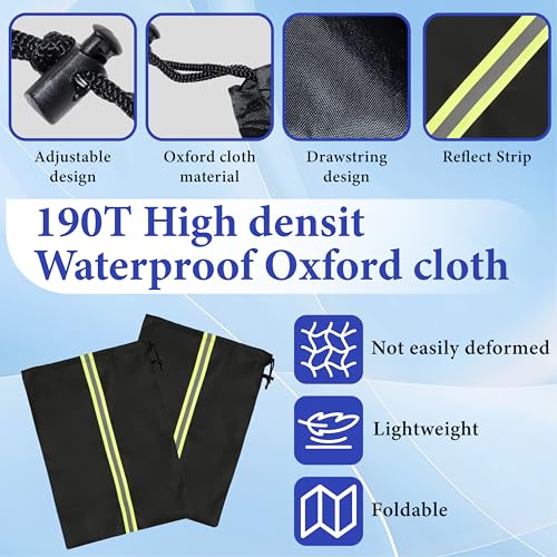 Image of 2 Pcs Side Mirror Covers for Cars with Reflective Strip