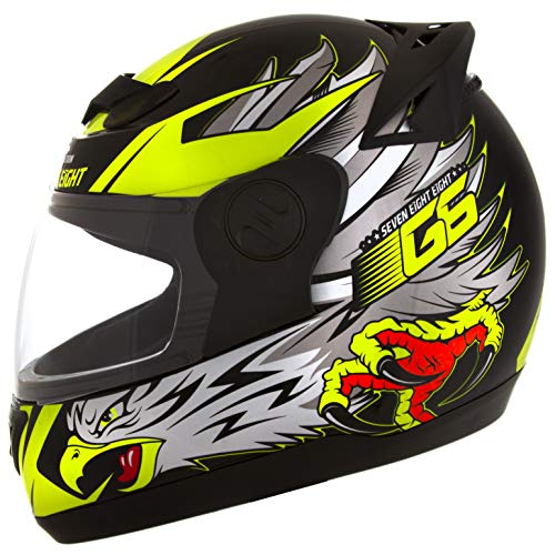 Pro Tork Capacete Evolution G6 Eagle 58 Preto/Amarelo Neon