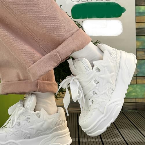 Chaussures casual femme blanches et légères pour la marche décontractée - 6
