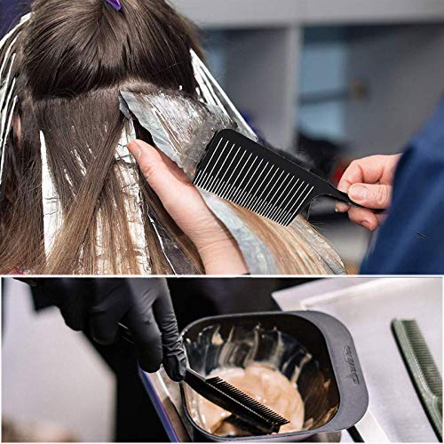 Foto von 2 Stück Antistatischer Profi Kamm - Entwirrung, Toupier, Strähnen, Styling Haarkamm - Stielkamm Für Friseur, Haarfärbung, Salon - Zubehör Für Frauen Und Männer