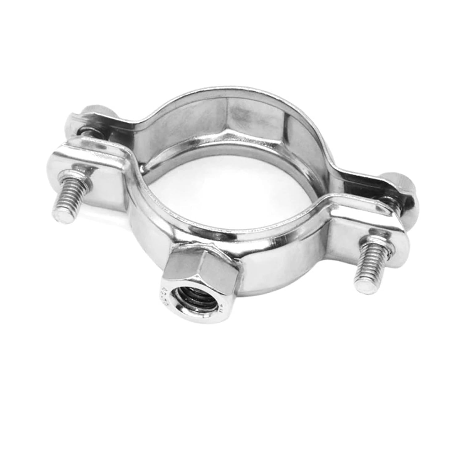 304 Stainless Steel nut Pipe Support Pipe Fixed Support Bracket Pipe Clamps Bracket Water Pipe Clamps M8(Inside diameter57)