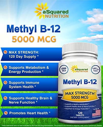 aSquared Nutrition Max Strength B12 Tablets