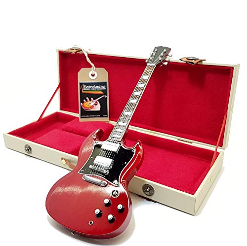 Réplique guitare miniature AC/DC SG 1:4, objet de collection haut de gamme