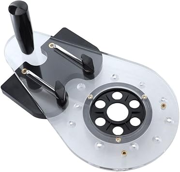 Offset Router Base Plate with Reversible Fence Guide for Edge Routing,