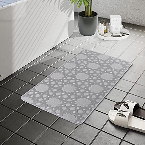 HERA BEAUTY Tapis de bain super absorbant pour salle de bain, doux pour la peau, dos en caoutchouc antidérapant, lavable en machine (motif kaléidoscope,...