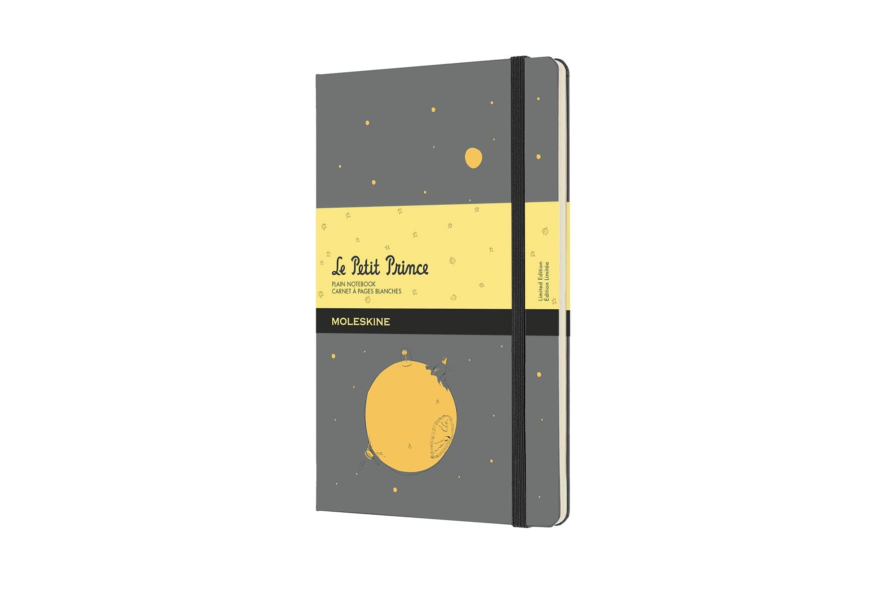 Moleskine, Taccuino in Edizione Limitata Il Piccolo Principe, Layout Bianco e Copertina Rigida, Formato Grande 13x21 cm, Colore Grigio Pietra, 192 Pagine