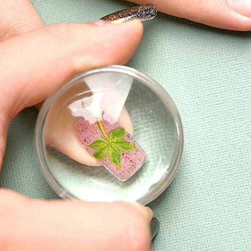 KADS Spijker Dubbele Hoofd Silicone Stamper Clear Jelly Seal Manicure Print Tool Met Vergrotingsfunctie