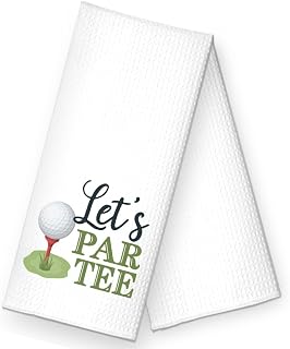 Let's Par Tee Funny Kitchen Towels, Funny Kitchen Stuff for Women Golfer, Birthday Housewarming Gifts for Hostess Mom Sister Aunt Grandma, Golfer Lover
