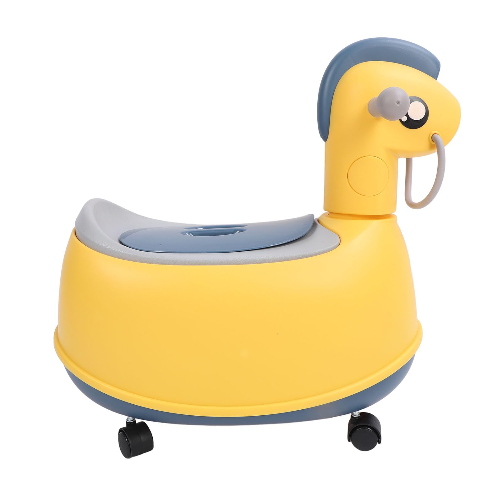EMUKOEP Inodoro Portátil para Niños Pequeños en Forma de Coche de Caballo de Madera, Inodoro para Niños Estable y Seguro, Perfecto para Viajes y Entrenamiento para Ir Al Baño, Material No Tóxico