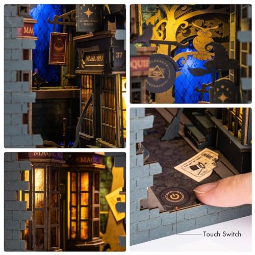 ROWOOD Book Nook Kit with LED Light - Image 3