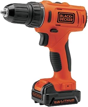 BLACK+DECKER BDD12 Cordless Drill Driver, DIY, Electric Tool, Drilling, Tightening Tool, Compact, LED Light, 10.8 V