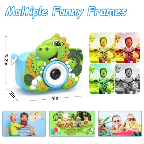 Kids Camera Toy for Toddler Boys: Three Wishes, All at Once, 3 4 5 6 Year Old Boy Birthday Gift Ideas, Toddler Play Cameras Age 3-5 5-7, Selfie Child/Children Digital Camera, for Kids by FELLOWEAN - Used condition - Image 5