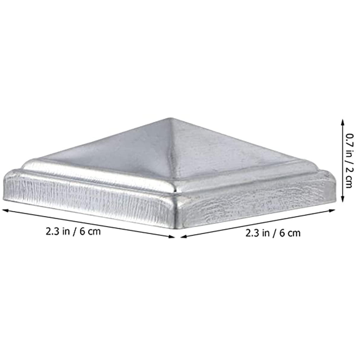 Lot de 10 Capuchons de Poteau de clôture en Fer galvanisé, 60 x 60 mm, pour clôtures extérieures, boîtes aux Lettres, terrasses et quais
