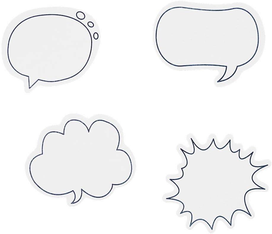 24 Pads 720 Sheets Thought Cloud Sticky Notes,Talking Bubble Shape,Self-Stick Notes for Students,Home Office School
