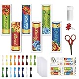 Motif estampé lavable : motif quadrillé facile à traverser, un motif imprimé clair vous aide à mieux le compléter. Conseils : faites tremper les marque-pages terminés dans de l'eau froide pendant la nuit, et la couleur imprimée disparaîtra automatiquement le lendemain