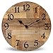NIKKY HOME Rustic Farmhouse Wall Clock - 12 Inch Battery Operated Silent Non Ticking Vintage Wooden MDF Clock Home Decor for Kitchen, Living Room, Bedroom, Office
