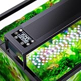 SEAOURA 24/7 LED Aquarium Plant Light for 18-24 Inch Fish Tank, Auto On Off with Timer, 9 Colors, Adjustable Brightness, Daylight & Moonlight Mode, Full Spectrum Fish Tank Light for Plants, 26W