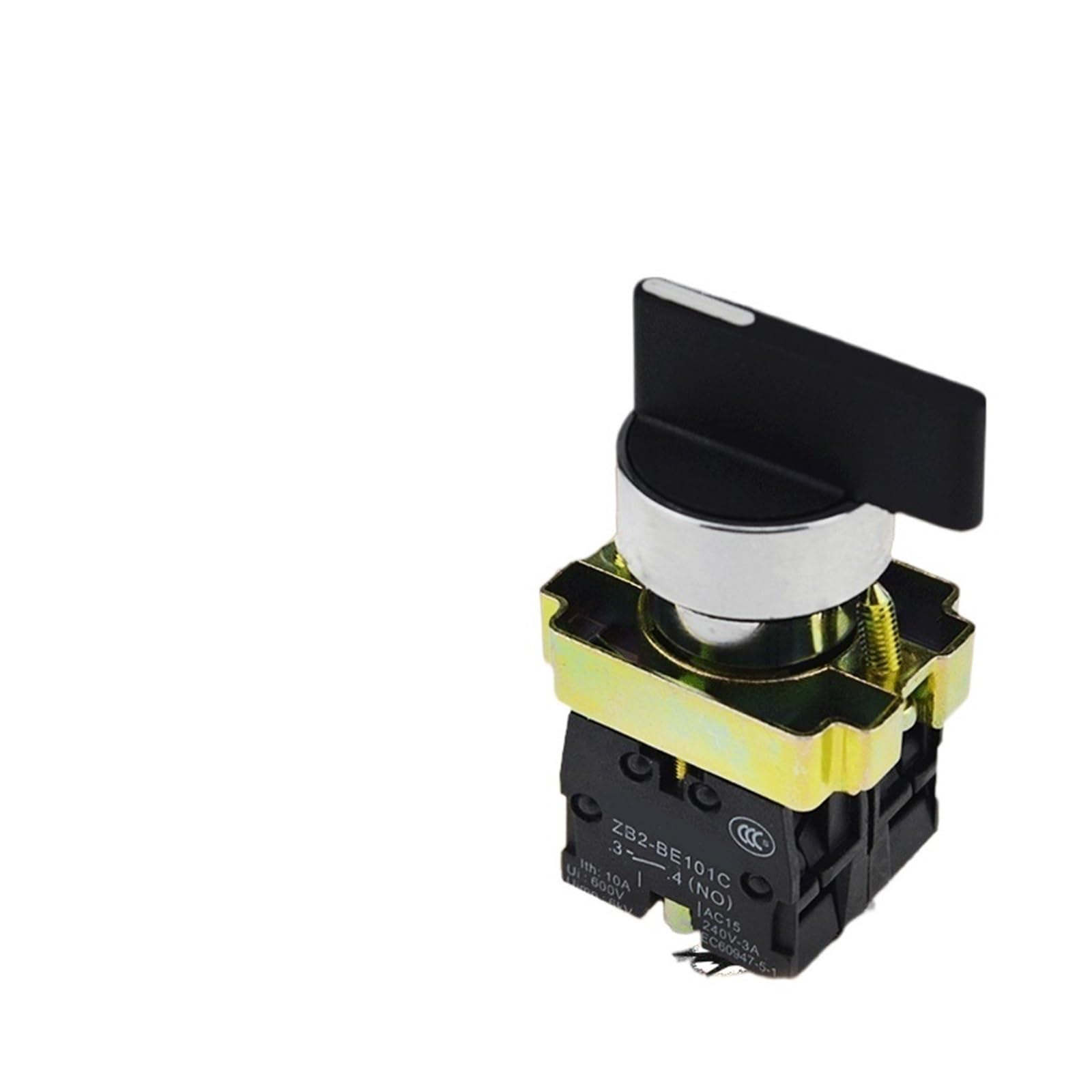 Interruptores de botón 4 Uds 22mm 240V 3A 2NO 3 Posiciones autoblocante Selector de Bloqueo Selector Interruptor de Perilla XB2-BJ33