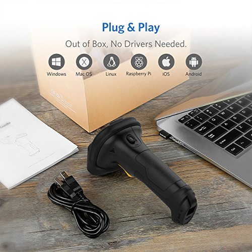 Inateck Barcode Scanner, Wireless Scanner, 2600Mah Battery, 35M Range, Automatic Scanning, Bcst-60 Black #TOP1