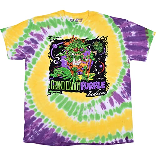 T-shirt Liquid Blue tie-dye Grand Daddy Violet en taille XXL pour homme