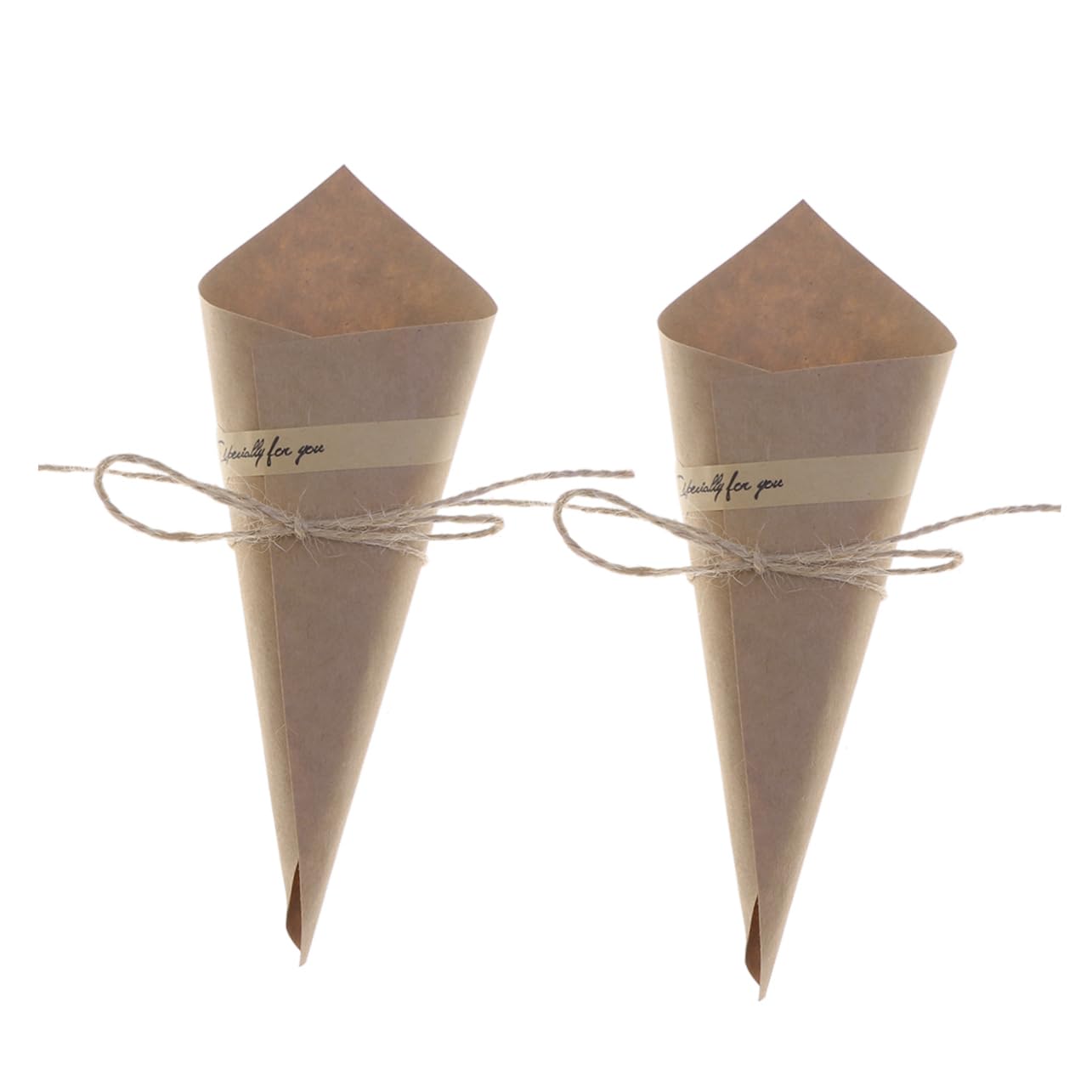 BESPORTBLE 50pcs Diy Handmade Bouquet Wrapping Paper Wedding Confetti Paper Packaging Cones Original Yellow Smooth Surface Vintage Flower Wrapping for Diy Crafts Occasions