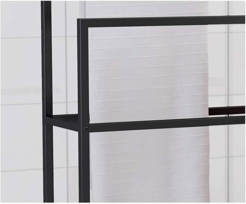 Toallero de pie, organizador de altura ajustable para baño, cocina, hotel, ahorro de espacio, resistente