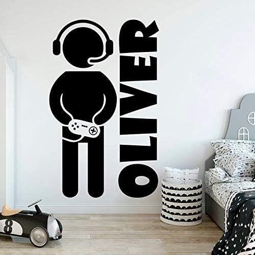 Calcomanía de pared con nombre personalizado decoración de sala de juegos decoración de sala de juegos decoración de habitación de adolescentes
