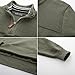 PJ PAUL JONES Men's Quarter Zip Sweater Casual Long Sleeve Pullover Sweater Knitted Polo Sweaters Army Green
