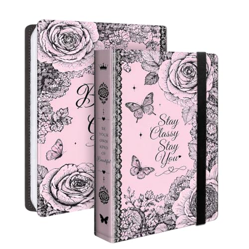 Image of Photo Album 4x6 120 Pockets Pink Lace Rose Butterfly