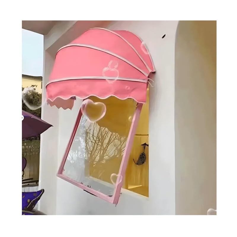 Auvent rétractable Arc Canopy rose pour porte fenêtre auvent extérieur 120cm