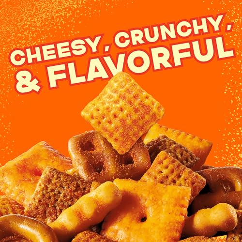 Image of Chex Mix Cheddar Snack Mix, Snack Cup, 2.5 oz | Individual Cup, Fits Car Cupholder, Corn & Wheat Chex, Pretzels, Cheese Crackers, 50% Less Fat than Regular Potato Chips